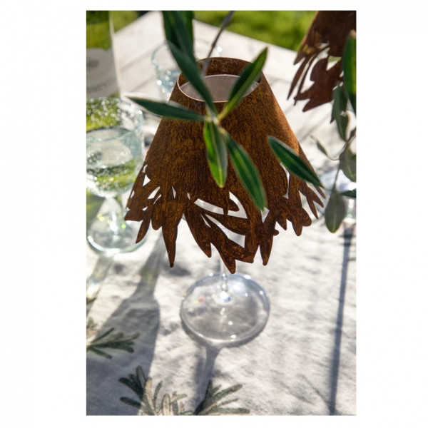 Gartendekoration Metallkunst Kerzen Oliven Weinglasschirm
