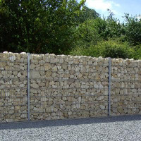Wandsystem 200 mm Stone Wall - 1200 mm Anbauelement verzinkt