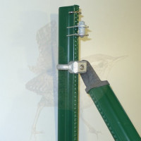 Zaunpfosten kpl. als Anfangspfosten, Zaunhöhe 1750 mm, grün