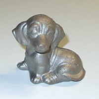 Zierelement Tierfigur Hund blank