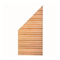 Holz-Design-Zaun Sichtschutz Rhombus Lärche 0900x1800/900 mm links